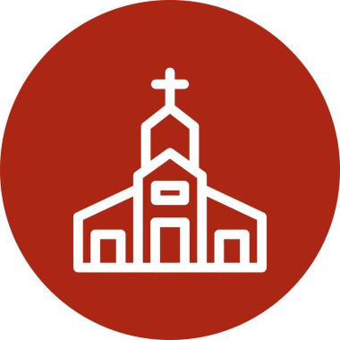 Kilise vektör simgesi modern basit illüstrasyon