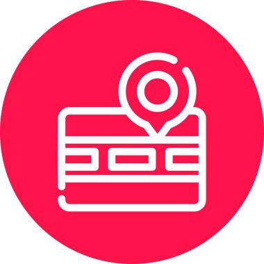 Benzersiz konum vektör simgesi