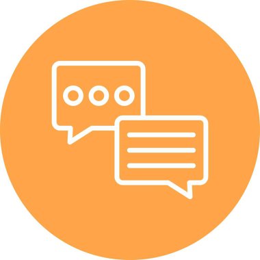 Sohbet simgesinin vektör illüstrasyonu