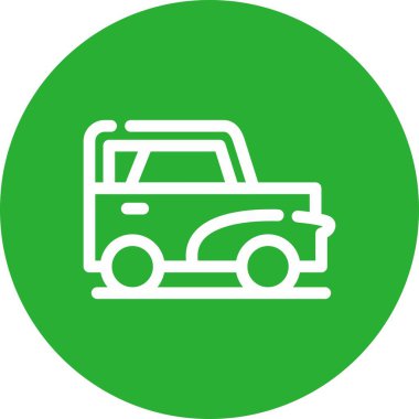 Araba simgesinin vektör illüstrasyonu