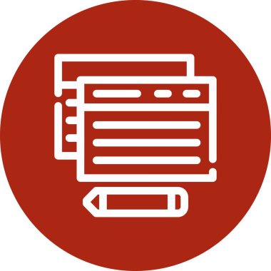 Vektör Belgesi düz simgesi