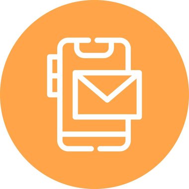 zarf e- posta simgesi, vektör illüstrasyonu