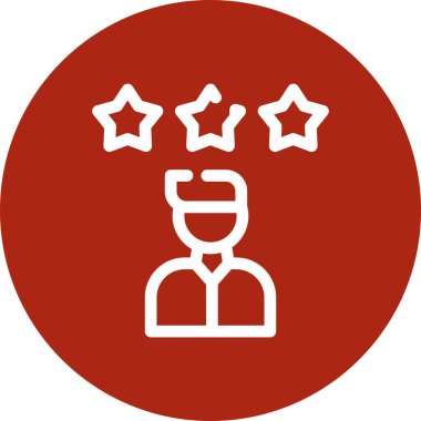 Benzersiz yıldız ve yer imi vektör simgesi