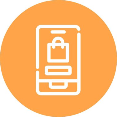 Cep telefonu simgesinin vektör illüstrasyonu