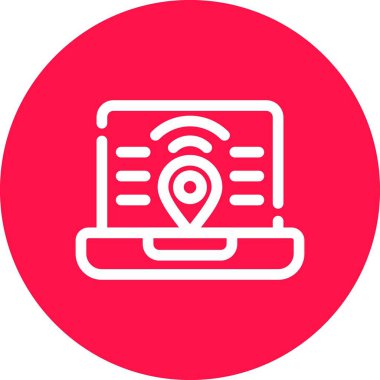 gps konum simgesi, vektör illüstrasyonu