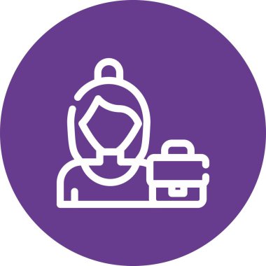 Elinde kahve poşeti olan bir kadının vektör çizimi