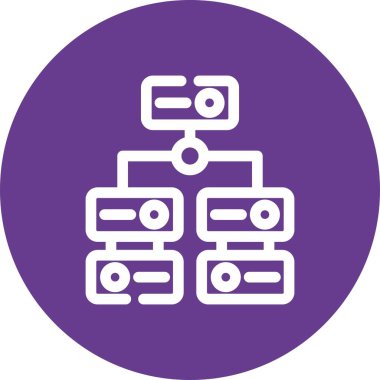 eşsiz veritabanı vektör çizgisi simgesi