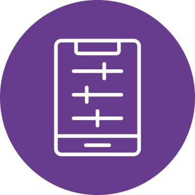 eşsiz mobil ve telefon vektör çizgisi simgesi