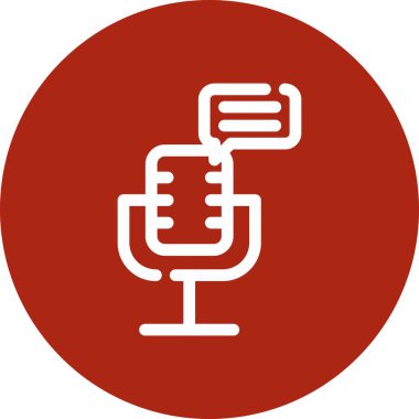 Moda Biçimli Mikrofon Simgesi İzole Arkaplan