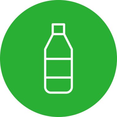 İçki çizgisi ikonu olan eşsiz bir şişe.