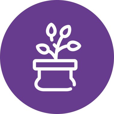 Benzersiz çiçek saksısı vektör simgesi