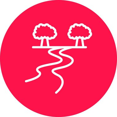 Ağaç simgesinin vektör illüstrasyonu