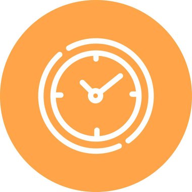 Güzel Saat Çizgisi Vektör Simgesi