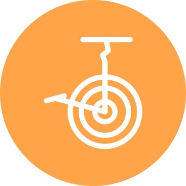 Benzersiz Bisiklet Vektörü Kabartma Simgesi