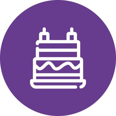 Kek ikonu. vektör illüstrasyonu