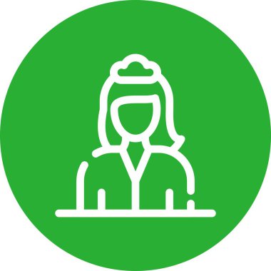 avatar kadın kullanıcı simgesi rozet biçiminde