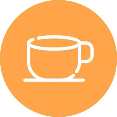 Eşsiz çay kupası vektör çizgisi simgesi