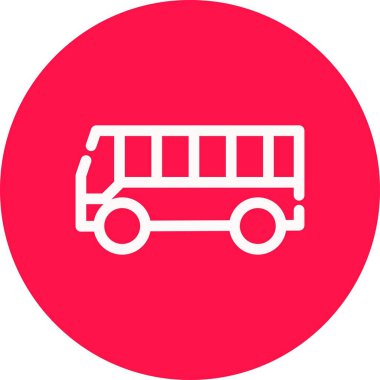 Bir bus simgesinin vektör illüstrasyonu