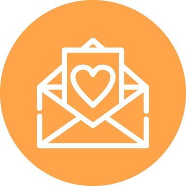 güzel zarf vektör çizgisi simgesi