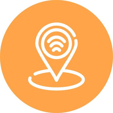 Benzersiz konum pin vektör simgesi