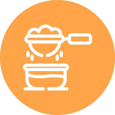 pişirme vektörü düz simgesi