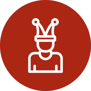 benzersiz taç vektör çizgisi simgesi