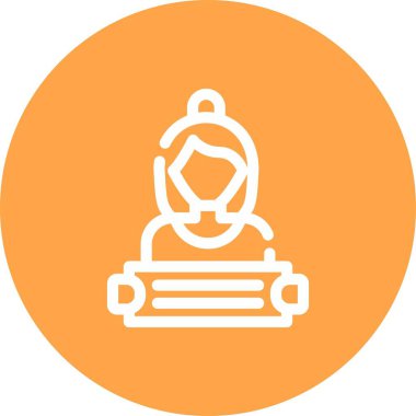 Benzersiz Budist Budist çizgi vektör simgesi