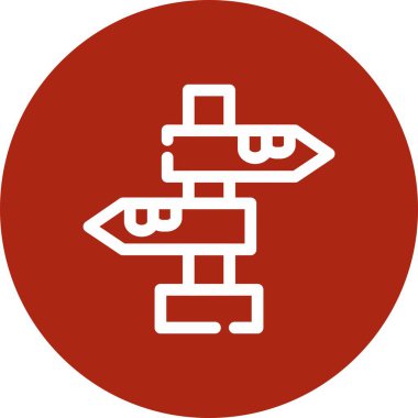 güzel yön ok çizgisi vektör simgesi