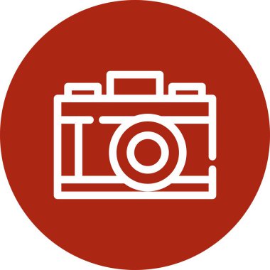 Bir kamera simgesinin vektör illüstrasyonu