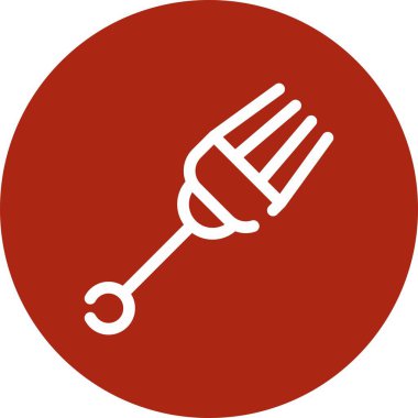 Benzersiz çatal vektör simgesi