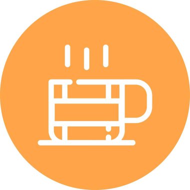 vektör sıcak içecek simgesi