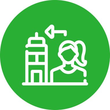 Bir benzin istasyonu simgesinin vektör illüstrasyonu