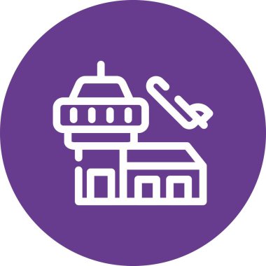 Benzersiz Benzin İstasyonu Vektör Kabartma Simgesi