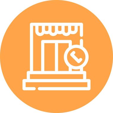 Eşsiz Alarm Saat Vektör Satır Simgesi