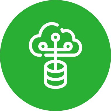 Veri Bulutu simgesi, vektör illüstrasyonu