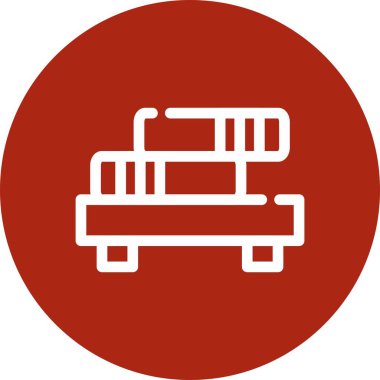 Tren simgesinin vektör illüstrasyonu