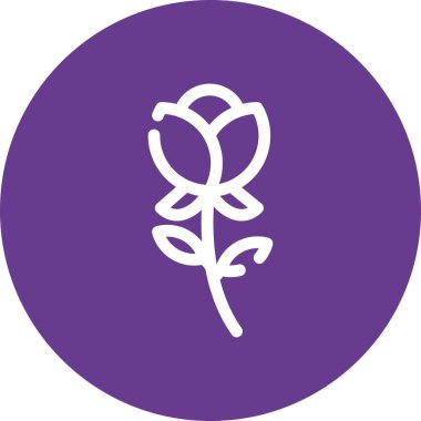 beautiful flower vector glyph icon