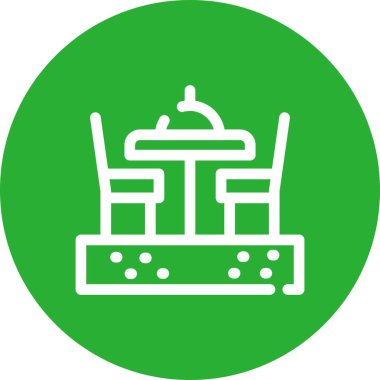 Yeşil bir simgenin vektör illüstrasyonu