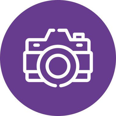 Modern kamera simgesinin vektör illüstrasyonu