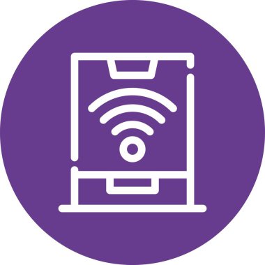 Eşsiz wi fi çizgi vektör simgesi