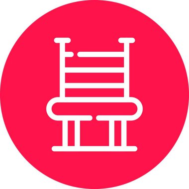 Yedek kulübesi Web simgesi basit illüstrasyon