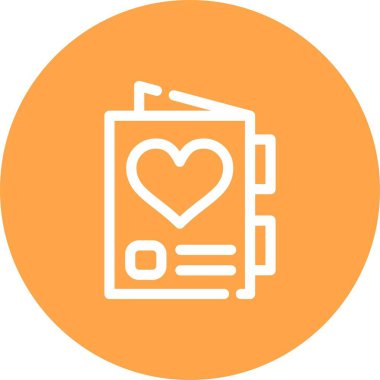 vektör kalp simgesi, vektör illüstrasyonu