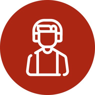 Kırmızı maskeli bir kadının vektör çizimi