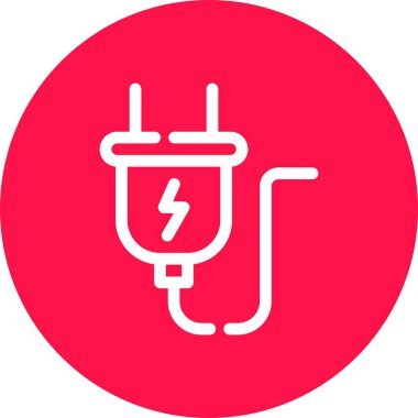 Elektrik dolgu simgesinin vektör illüstrasyonu