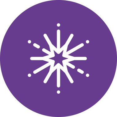 kar Tanesi simgesi vektör çizimi