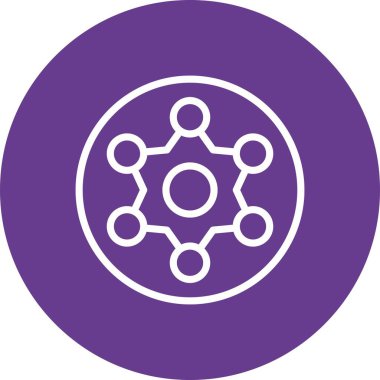 Eşsiz Ayarlar Vektör Satır Simgesi