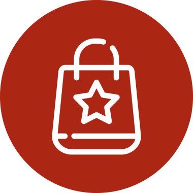 Alışveriş çantası simgesini, basit vektör çizim