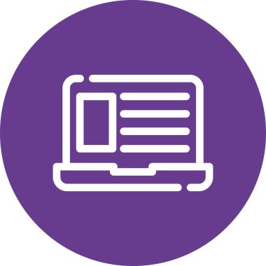 vektör lcd simgesi illüstrasyonu