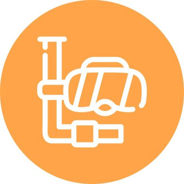 Gaz boru simgesinin vektör illüstrasyonu