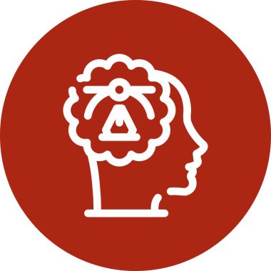 Benzersiz beyin vektör simgesi